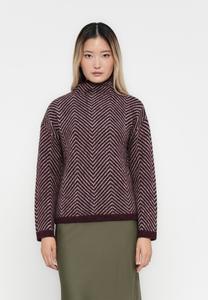 Джемпер Selected Femme SLFLULU HERRINGBONE HIGH NECK, Fig/Birch/Green