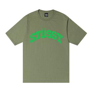Футболка Stussy Block Sport, окрашенная в пигмент, Артишок