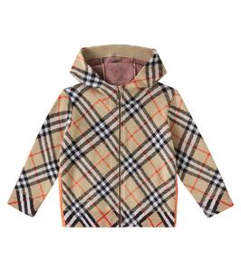 Барберри Чек шерстяная куртка Burberry Kids, Sand Ip Check