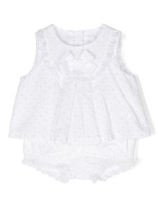 Комплект из топа и шортов с вышивкой Patachou, белый