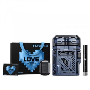 Бритва F001 поворотного типа, 3D плавающая дуга, двойное кольцо, сетка, интеллектуальная защита от застревания, металлический двойной магнитный защитный чехол Flyco, f001 dazzling синий, valentine's day box limited edition