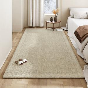 AOVOC Ковер 80х200 см из искусственной овчины для спальни/гостиной, в стиле ваби-саби, с толстым краем