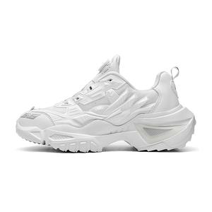 Спортивные беговые кроссовки для увеличения роста, дышащие, нескользящие, низкие, массивные, унисекс OUBT, белый