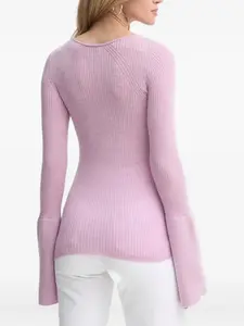 Кардиган с ребристым узором и пуговицами спереди HERSKIND, розовый