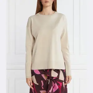 Полосатый свитер обычного кроя Marella, бежевый