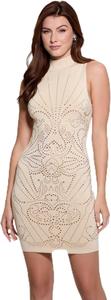 GUESS Женское бесшовное платье Calista с пайетками, Skinny Latte