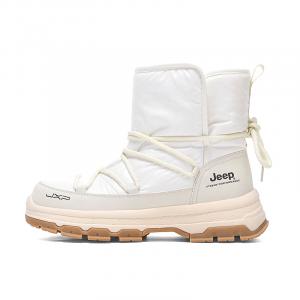Зимние ботинки Jeep текстильные со шнуровкой, белый