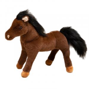 Коллекционная плюшевая кукла милый реалистичный пони высота 25см/30см MLING, Imitation Large Horse-Coffee