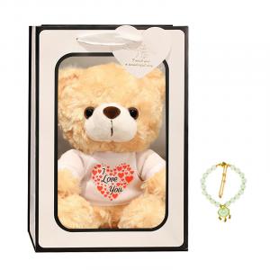 Футболка с розой плюшевый мишка, игрушка медведь плюшевая кукла куклы плюшевая кукла высота 20см/25см Barbne