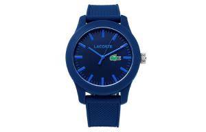 LACOSTE Часы 12.12 Collection Wrist Watch Quartz Movement Silicone Strap 43mm Blue Dial Men's Watch