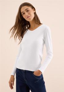 Топ Cecil V-NECK LANGARM, Weiß/White