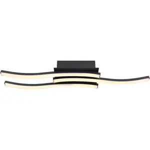 Потолочный светильник LED KASIMIR с LED-модулем, теплый белый, для гостиной/спальни/современный Globo Lighting, черный