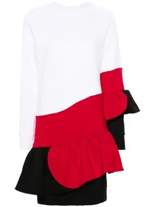 Платье мини Pavlova с баской Ioana Ciolacu, белый