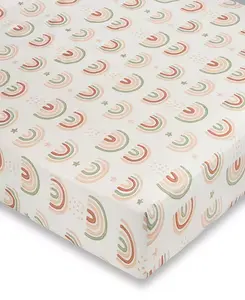 Простыня для детской кроватки Parker Rainbow Crane Baby, beige