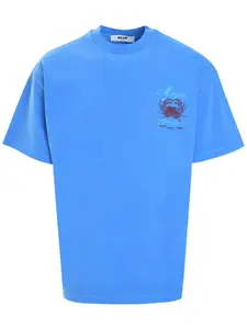 Футболка с логотипом MSGM, синий