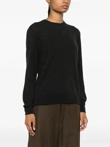 Свитер с круглым вырезом Saint Laurent, черный