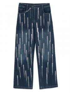 Джинсы со стразами Patrizia Pepe, синий