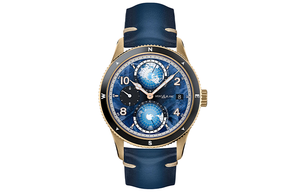 MONTBLANC Часы мужские с автоматическим механическим механизмом 1858 Collection, 42 мм, синий циферблат, корпус из нержавеющей стали, кожаный ремешок