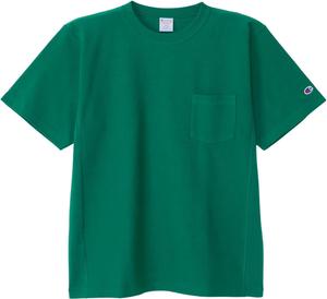 Мужская футболка Champion C3-Z319Z с коротким рукавом, круглым вырезом, средний зеленый цвет