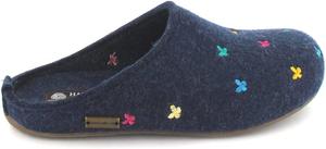 Женские тапочки-мюли HAFLINGER Fafalline из шерстяного фетра с мотивом бабочки, унисекс, Denim