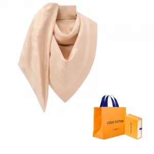 LOUIS VUITTON Женская шерстяная шаль светло-бежевого цвета, Light Beige