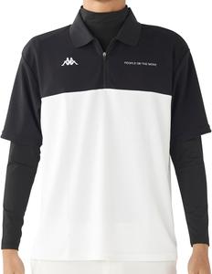 Комплект мужской рубашки-поло с коротким рукавом Kappa 634600, включающий внутреннюю рубашку с длинным рукавом, черный