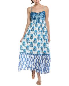 Роуз Гарден Платье макси Новая Гвинея Ro's Garden, синий