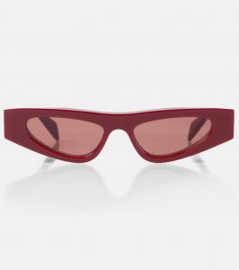 Солнцезащитные очки Logo cateye Gucci, Burgundy-Burgundy-Brown
