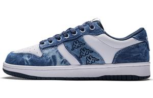 Kappa Нескользящие износостойкие низкие кроссовки для скейтбординга унисекс белого и синего цвета