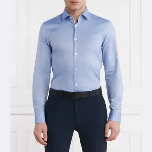 Рубашка узкого кроя Koey Hugo, синий