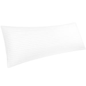 Мягкие полосатые наволочки из микрофибры с закрытием конверта для тела 20x48 дюймов PiccoCasa, белый