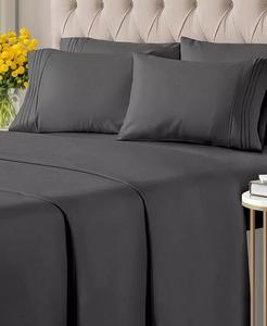 Комплект постельного белья из микрофибры, 6 предметов - полный CGK Unlimited, серый