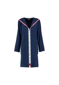 Халат женский на молнии с капюшоном Sea Salt Sand 3101 темно-синий - 133 Cawö