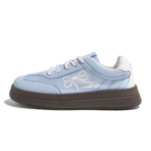 HUANQIU Женские синие низкие кроссовки для скейтбординга с амортизацией, легкие, увеличивающие рост