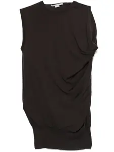 Драпированный топ Stella Mccartney, коричневый