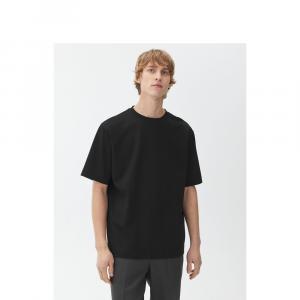 Футболка Arket с круглым вырезом и короткими рукавами, черный