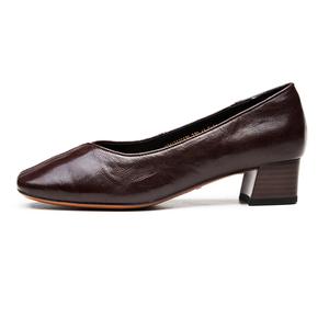 AOKANG Женские туфли на платформе с массивным каблуком - коричневые, цвет Brown