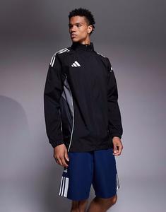 Легкая куртка adidas Football Tiro 25 с капюшоном черного цвета Adidas Performance