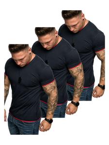 Футболка Amaci&Sons, цвет (3x navyblau/rot)