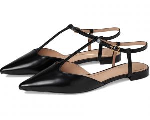 Балетки Cole Haan Marlah T-Strap Ballet Flats, цвет Black Box Leather