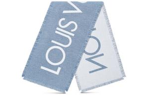 LOUIS VUITTON Женский вязаный шарф, Blue