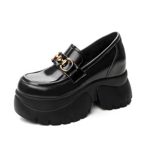 Женские лоферы Shangjinni черные/бежевые/коричневые