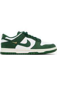 Nike Белые и зеленые кроссовки Dunk Low