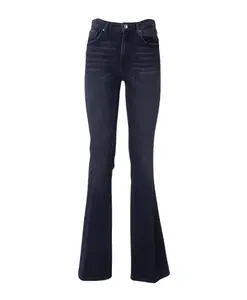 Черные джинсы-клеш с микроразрывами Relish, черный