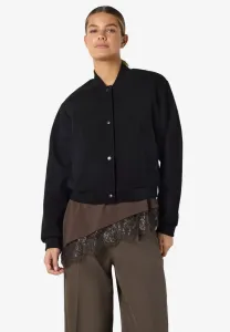Бомбер nmeddi l/s спереди noos Noisy May, Black