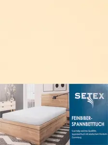 Простыня на резинке Setex из тонкой фланели 140-160 х 200 см, натуральная тонкая фланель для дополнительного тепла в холодные дни Traumschloss