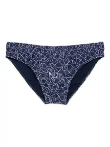 Плавки с рыбьим принтом Moschino, синий