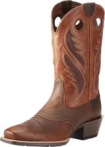 Мужские сапоги Ariat Heritage Roughstock Western с квадратным носком из кожи, светло-коричневый