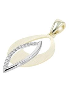 Adeliás Женский кулон из золота 333 пробы с белыми кубическими циркониями