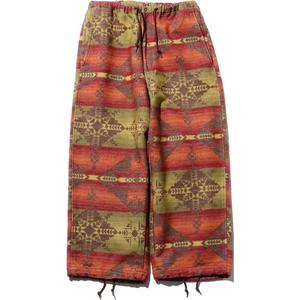 Плюсовые брюки с геометрическим принтом на шнурке Beams, оранжевый